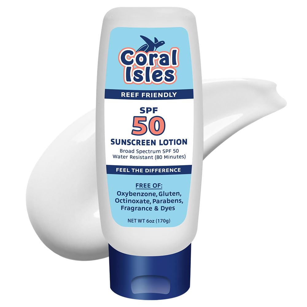 Coral Isles Sunscreen SPF 50 Hawaii 104 Reef Safe Act Compliant